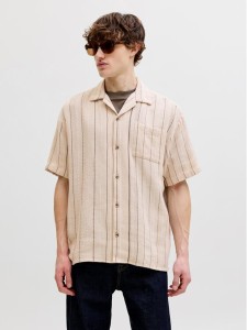 Jack & Jones Koszula Bradley 12290119 Beżowy Regular Fit