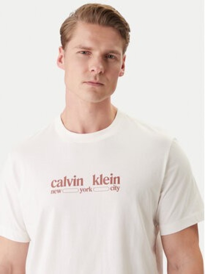 Calvin Klein Jeans T-Shirt NYC Graphic LV14RE831G Biały Regular Fit