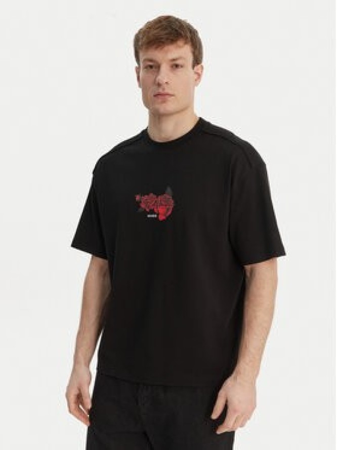 HUGO T-Shirt Domans 50564642 Czarny Oversize