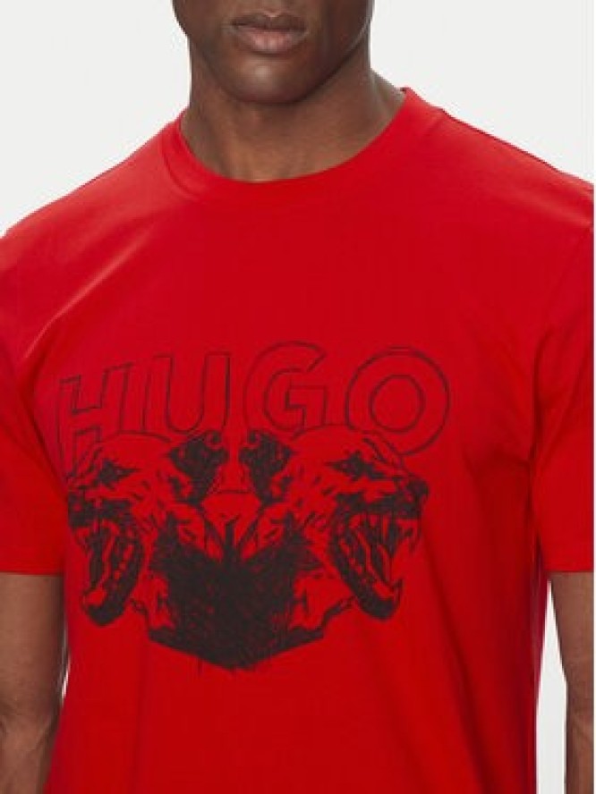 HUGO T-Shirt 50538257 Czerwony Regular Fit