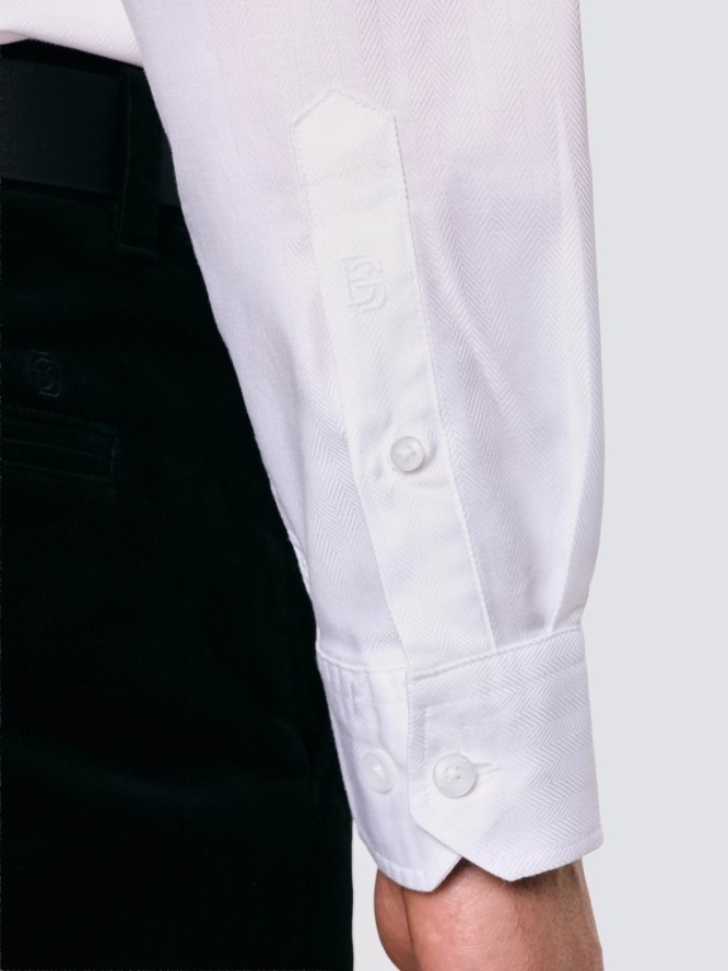 Koszula męska slim bawełniana biała Guberno 101