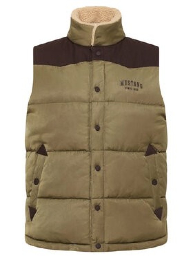 Mustang Kamizelka Dublin 1016901 Zielony Regular Fit
