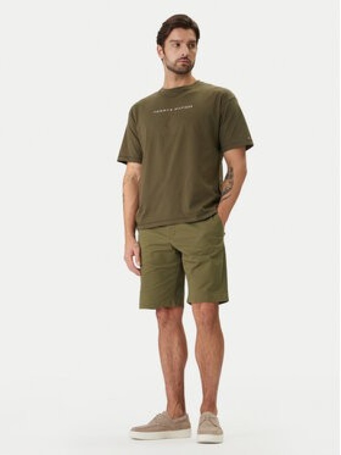 Tommy Hilfiger Komplet szorty i pasek Denton MW0MW42349 Khaki Slim Fit