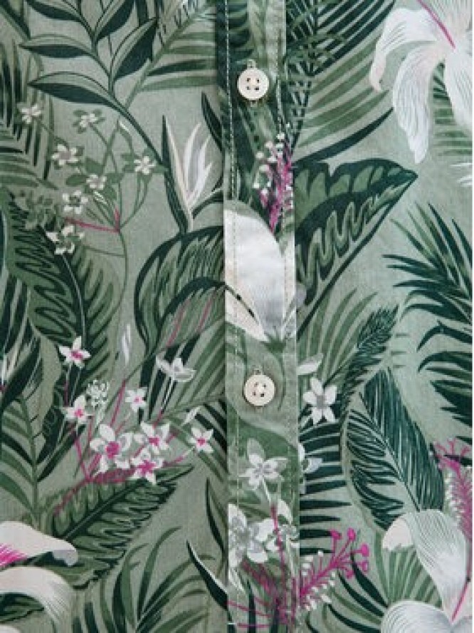 Jack & Jones Koszula Hawaii 12269137 Zielony Comfort Fit