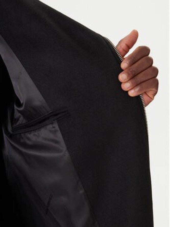 KARL LAGERFELD Płaszcz wełniany 455015 554751 Czarny Regular Fit