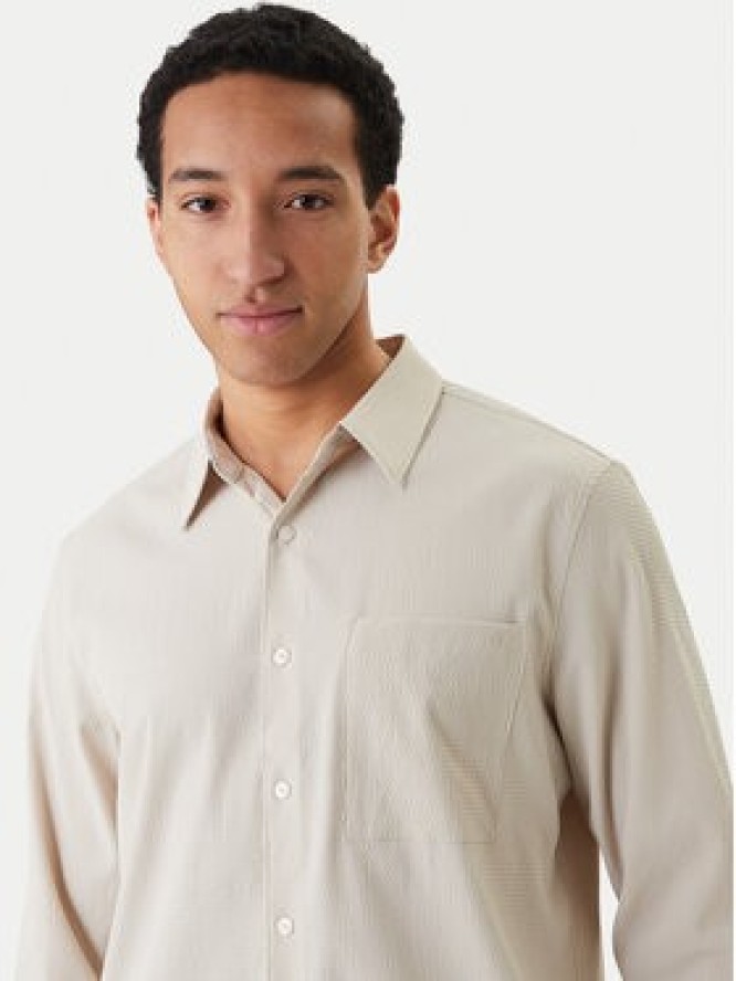 Calvin Klein Koszula LV04LF108G Beżowy Classic Fit