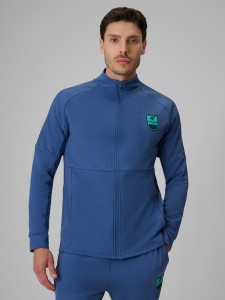 4F Bluza piłkarska regular szybkoschnąca męska - denim S