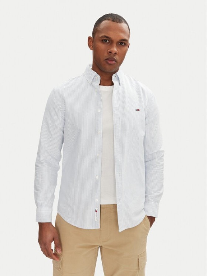 Tommy Jeans Koszula DM0DM20668 Niebieski Slim Fit