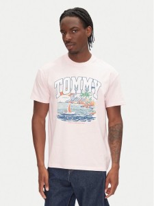 Tommy Jeans T-Shirt Arch Sailing DM0DM21867 Różowy Relaxed Fit