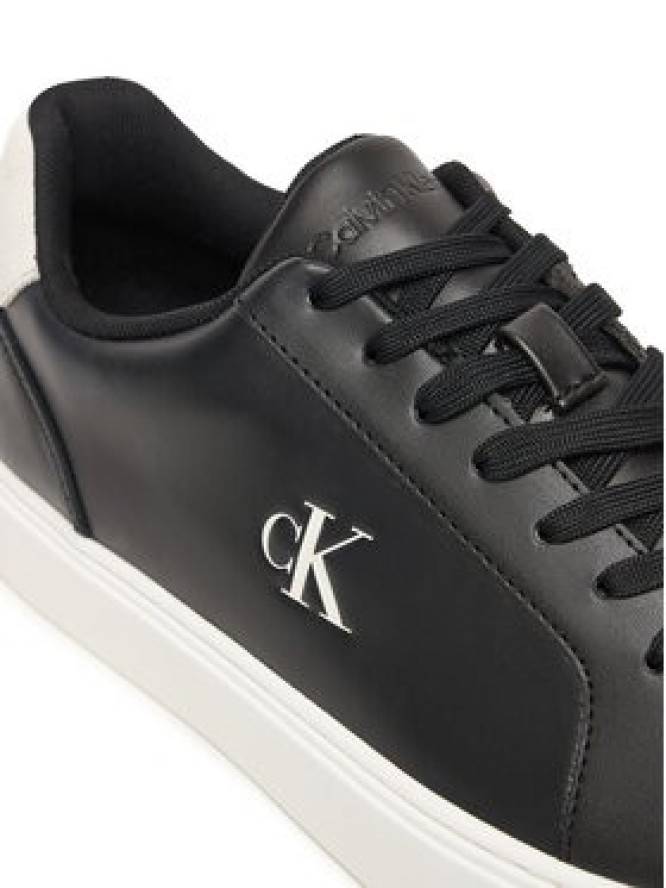 Calvin Klein Sneakersy Classic Cupsole Laceup Lth YM0YM01435 Czarny