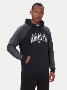 Under Armour Bluza Ua Rival Fleece Colorblock 6003958 Czarny Loose Fit