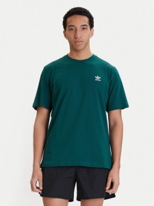 adidas T-Shirt Trefoil Essentials KD1323 Zielony Regular Fit