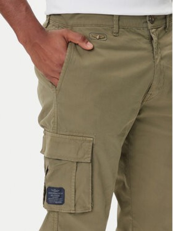 Aeronautica Militare Spodnie materiałowe 252PA1329UCT0244 Zielony Regular Fit