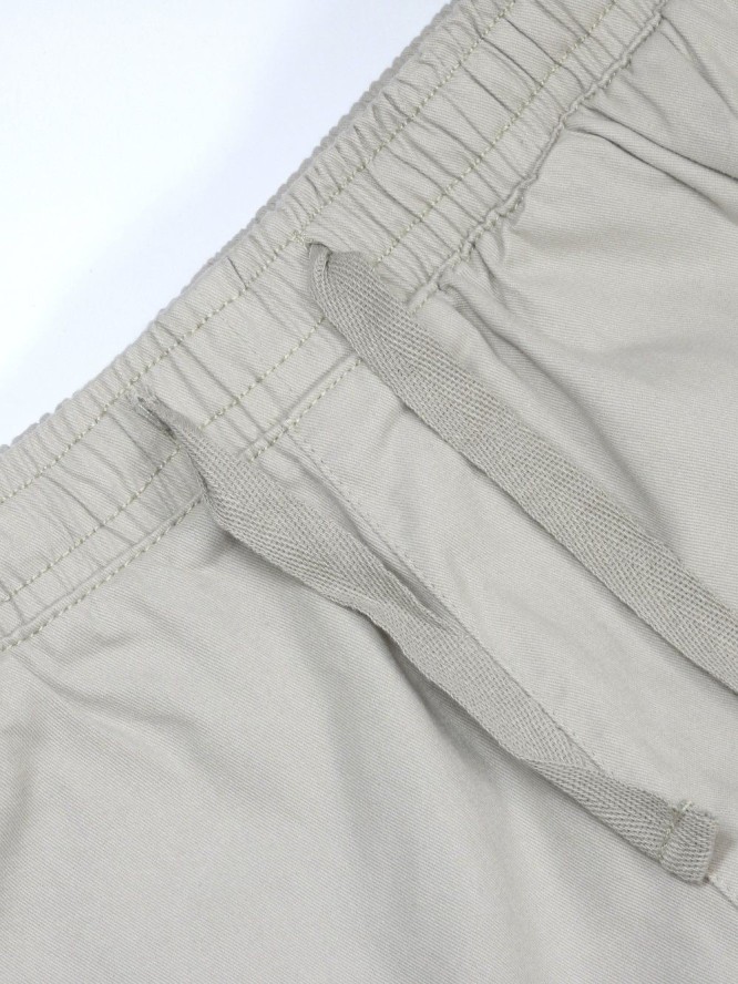 Spodnie JOGGERY Jasne Szare Męskie, Bojówki, Bawełniane, Casualowe, Zwężana Nogawka -BRAVE SOUL