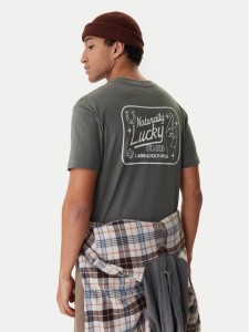 RVCA T-Shirt EVYZT00274 Zielony Regular Fit