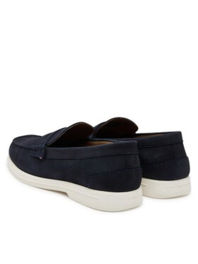 Tommy Hilfiger Mokasyny Nubuck P Loafer FM0FM05350 Granatowy