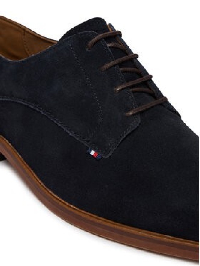 Tommy Hilfiger Półbuty Hilfiger Suede Dress Shoe FM0FM05776 Granatowy