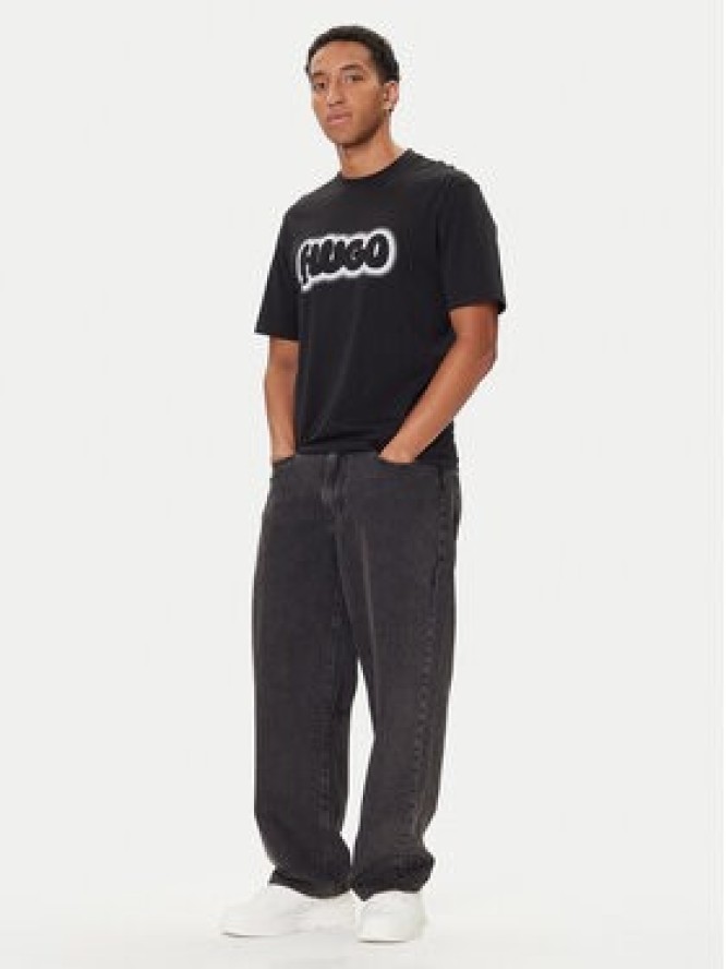 HUGO T-Shirt Nulibax 50549155 Czarny Regular Fit