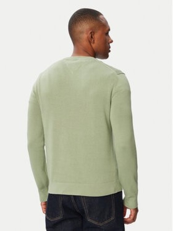 Tommy Jeans Sweter Essential DM0DM22853 Zielony Slim Fit