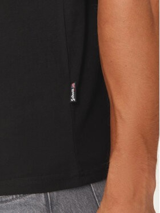 Schott NYC T-Shirt TSLOGO Czarny Regular Fit