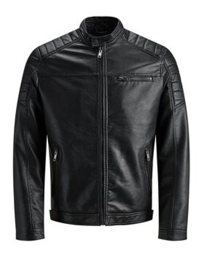 Jack & Jones Kurtka z imitacji skóry Rocky 12147218 Czarny Regular Fit