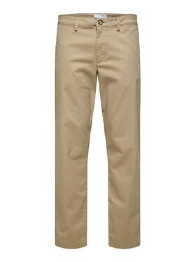 Selected Homme Spodnie materiałowe New 16087665 Beżowy Regular Fit