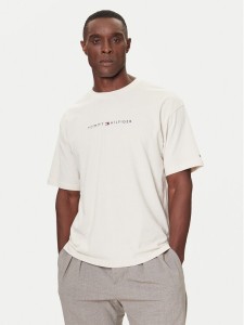 Tommy Hilfiger T-Shirt UM0UM03685 Écru Relaxed Fit