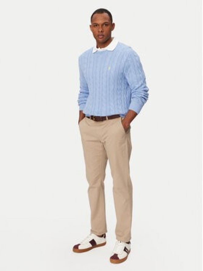 Polo Ralph Lauren Sweter 710775885535 Błękitny Regular Fit