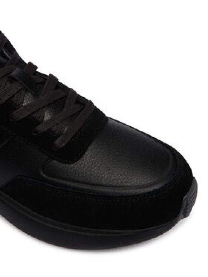 Calvin Klein Sneakersy City Runner Laceup Tape Lth HM0HM02033 Czarny