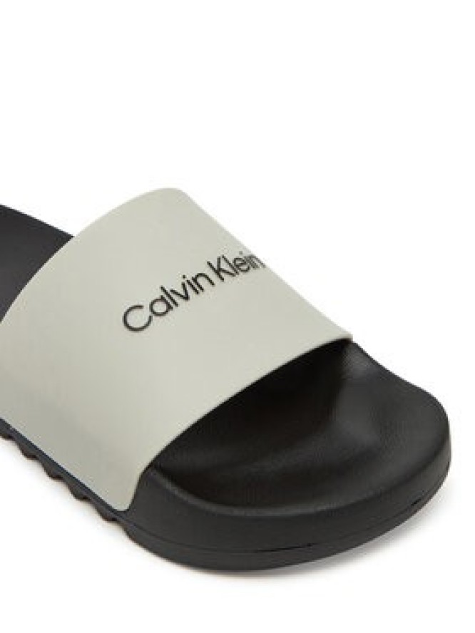Calvin Klein Klapki Chunky Pool Slide Rub HM0HM01063 Szary
