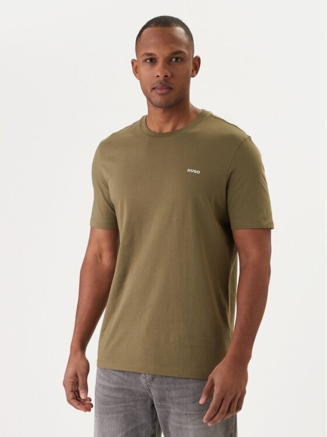 HUGO T-Shirt Dero222 50466158 Khaki Regular Fit