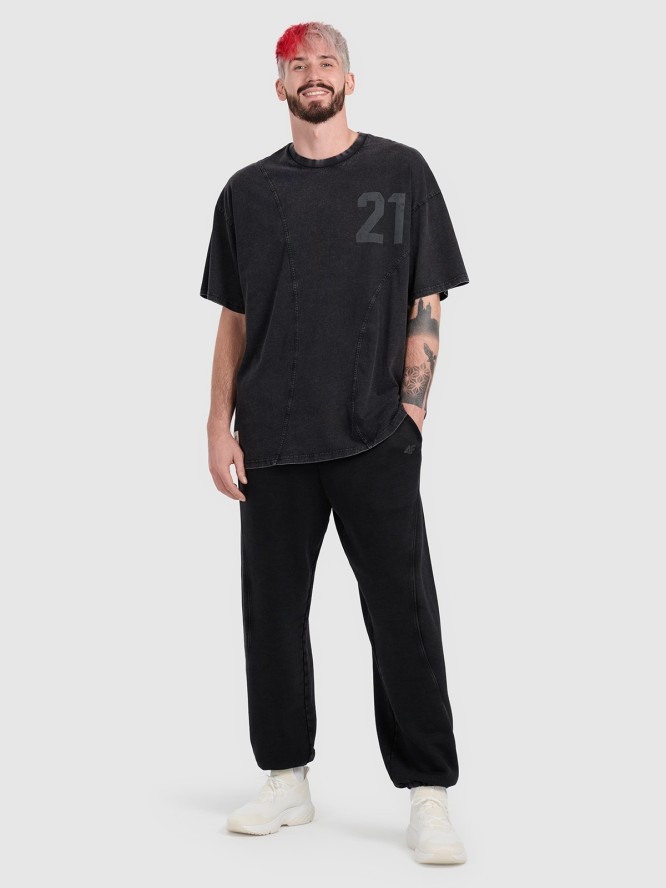 4F T-shirt oversize z nadrukiem męski 4F x Tomasz Fornal - szary L