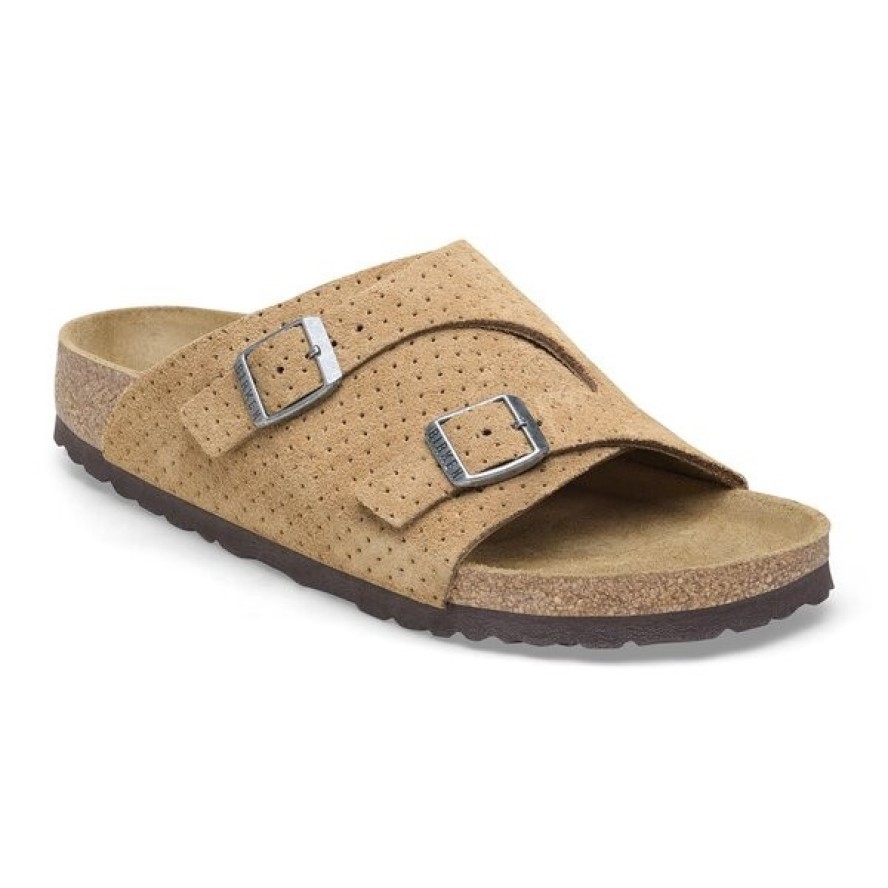BIRKENSTOCK ZÜRICH LEVE DOTTED NEW BEIGE Klapki męskie