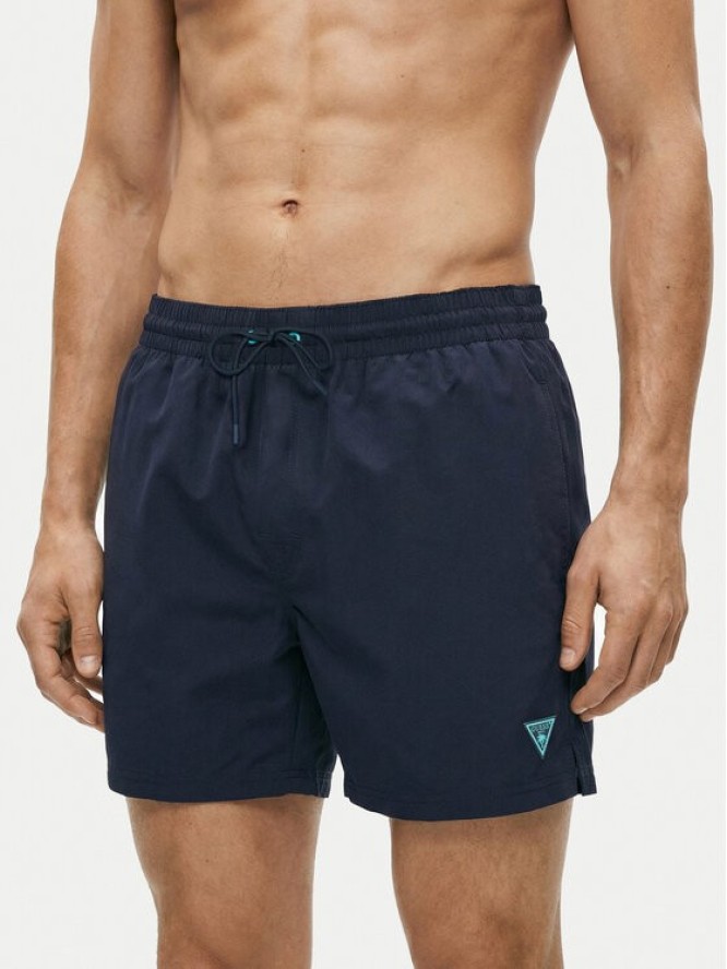 Guess Szorty kąpielowe F6GT25 WG282 SHORT Granatowy Regular Fit