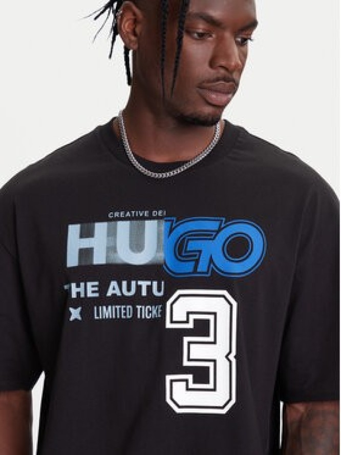 HUGO T-Shirt Nesite 50544168 Czarny Loose Fit