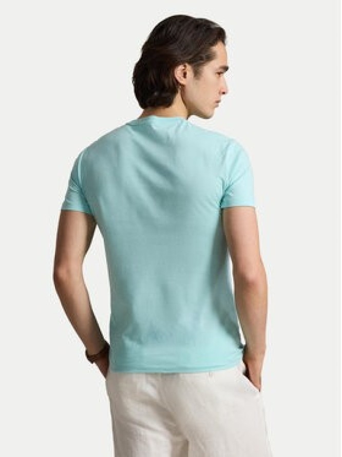 Polo Ralph Lauren T-Shirt 710671438506 Turkusowy Custom Slim Fit