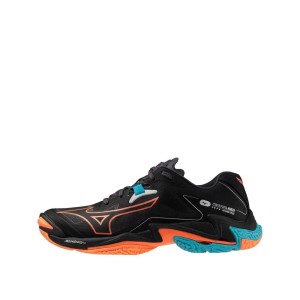 Buty do siatkówki Mizuno Wave Lightning Z8 Czarny/Neonowy Płomień/Niebieski Paw