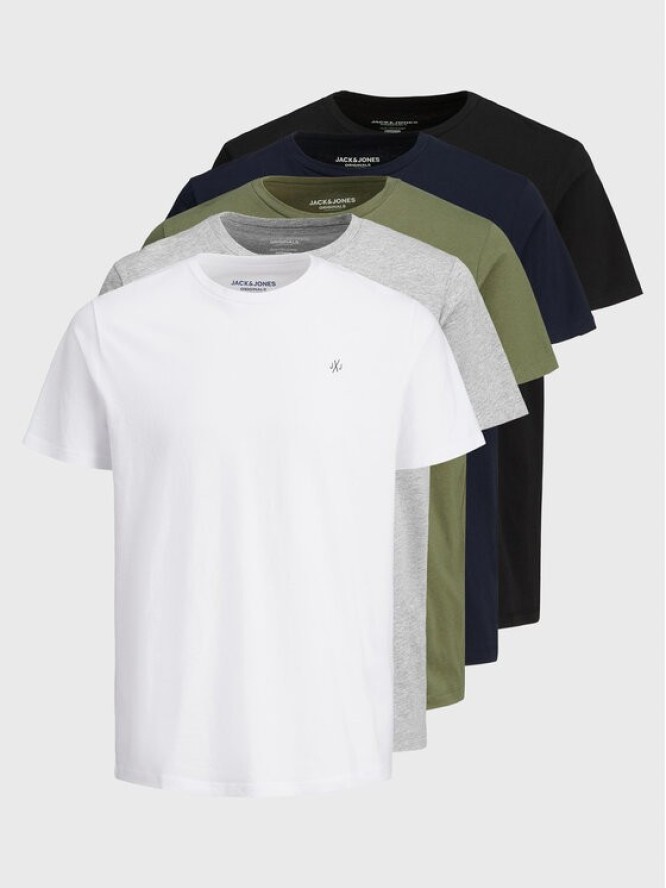 Jack & Jones Komplet 5 t-shirtów Jxj 12185714 Kolorowy Regular Fit