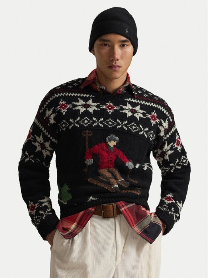 Polo Ralph Lauren Sweter 710982259001 Czarny Regular Fit