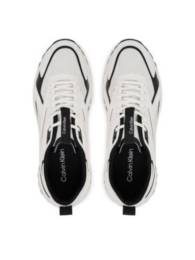 Calvin Klein Sneakersy Hike Runner Laceup Strip M-Lt HM0HM02154 Biały