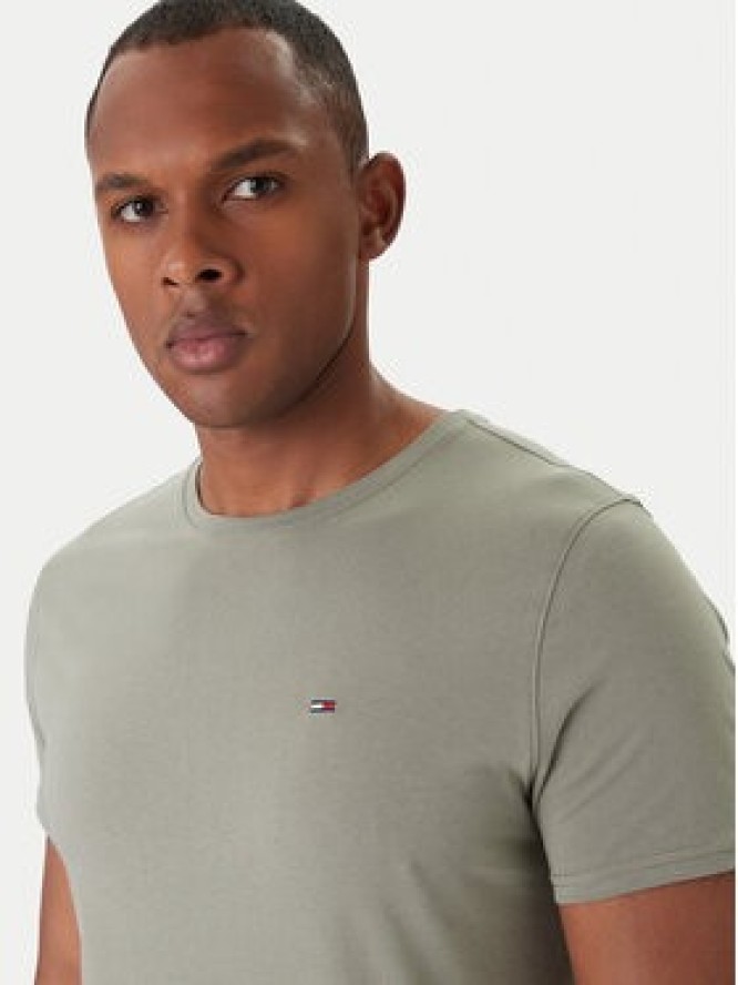 Tommy Jeans T-Shirt DM0DM04411 Zielony Slim Fit