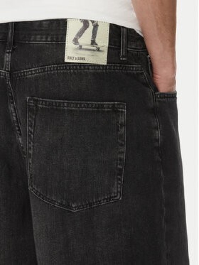 Only & Sons Szorty jeansowe Carl 22032957 Czarny Balloon Fit