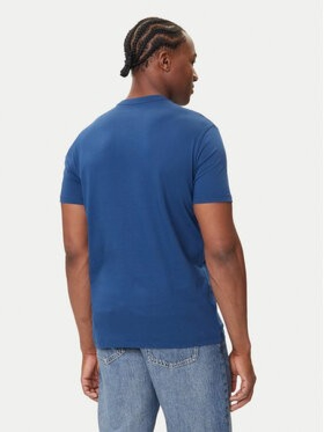 Calvin Klein Jeans T-Shirt Center Monogram LV04RC857G Niebieski Regular Fit