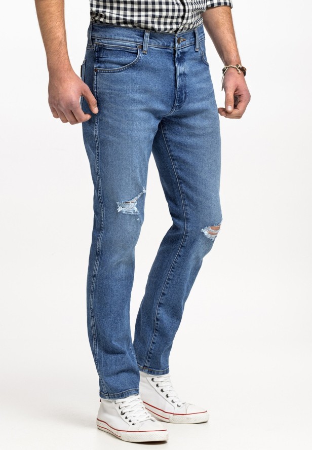 WRANGLER LARSTON MĘSKIE SPODNIE JEANSOWE JEANSY DŻINSY TROPIC THUNDER W18SYLY87 112330758