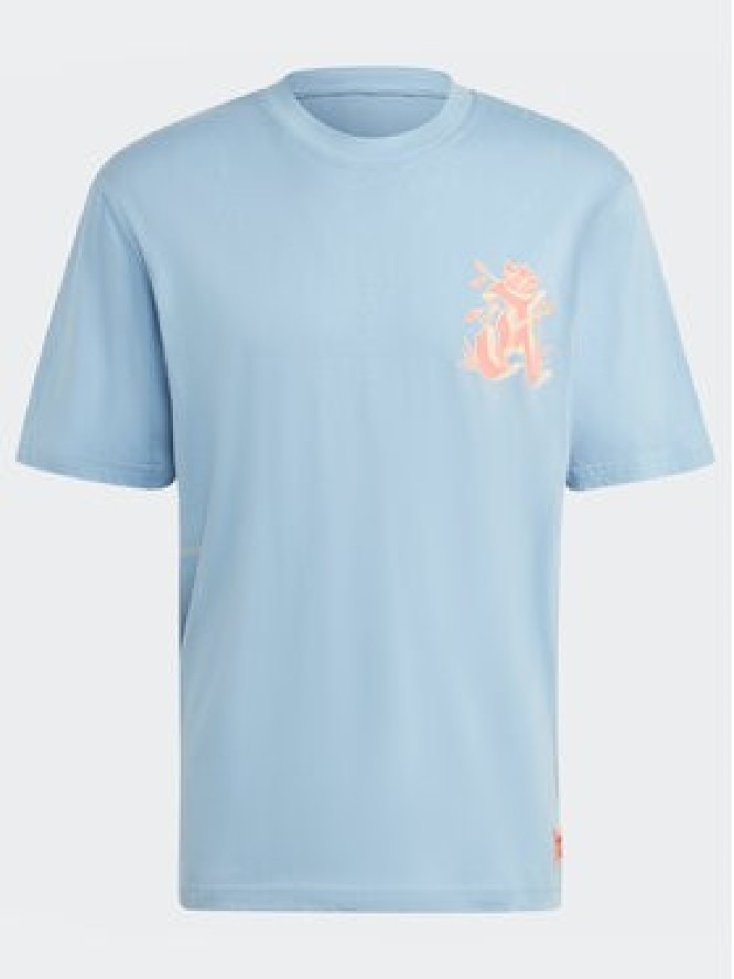 adidas T-Shirt Graphic Glide T-Shirt IC5750 Błękitny Loose Fit