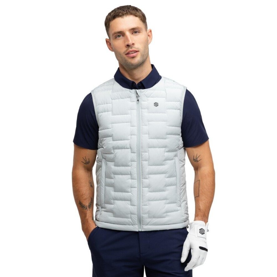 Męska ocieplana kamizelka golfowa Siroko Royal Gray