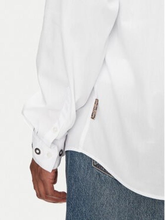 Just Cavalli Koszula 78OAL2A0 Biały Relaxed Fit