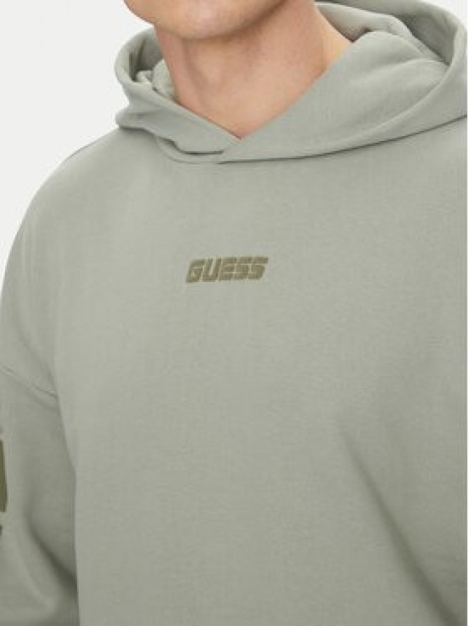 Guess Bluza Z4BQ03 KAIJ1 Zielony Regular Fit
