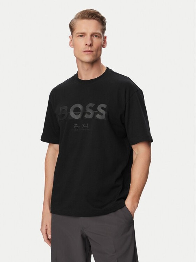 BOSS T-Shirt Ts Member Logo 50559854 Czarny Relaxed Fit