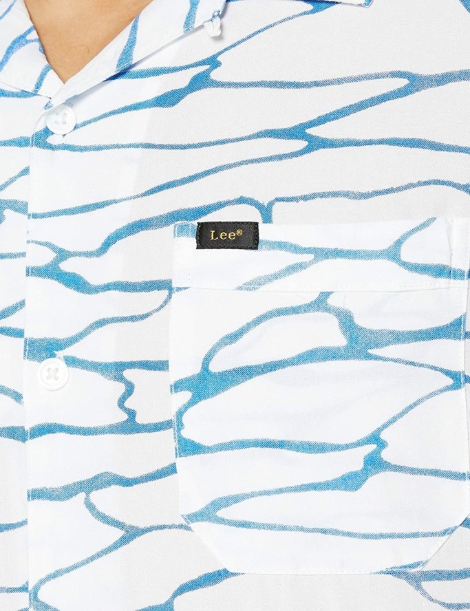 LEE SS RESORT SHIRT MĘSKA KOSZULA MATERIAŁOWA WHITE CANVAS L67PQJRR 112116926